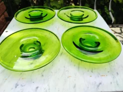 Pamono Handmade Glass Candleholders from Maria Vinka, 1990s, Set of 4
