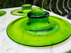 Pamono Handmade Glass Candleholders from Maria Vinka, 1990s, Set of 4