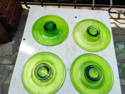Pamono Handmade Glass Candleholders from Maria Vinka, 1990s, Set of 4