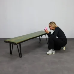 Hot Pamono Handmade Green Epoxy Fusion Bench, 1990s