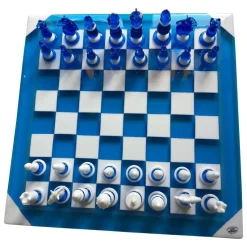 Pamono Handmade Italian Murano Art Glass Chess Board, Italian Glass from Simoeng, Venice, Set of 33><noscript><img width=