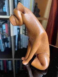 Hot Pamono Handmade Leather Dog from Deru, Germany, 1960s