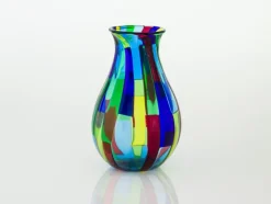 Clearance Pamono Handmade Murano Glass Acquamarina Vase by Angelo Ballarin