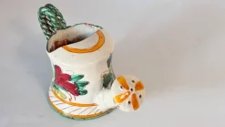 Discount Pamono Hand-Painted Ceramic Indoor Watering Can with Floral Motifs, 20th Century