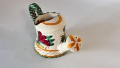 Discount Pamono Hand-Painted Ceramic Indoor Watering Can with Floral Motifs, 20th Century
