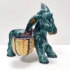 Pamono Hand-Painted Earthenware Figural Donkey Table Salt Cellar and Pepper Mill, Italy, 1983> Salt & Pepper Shakers