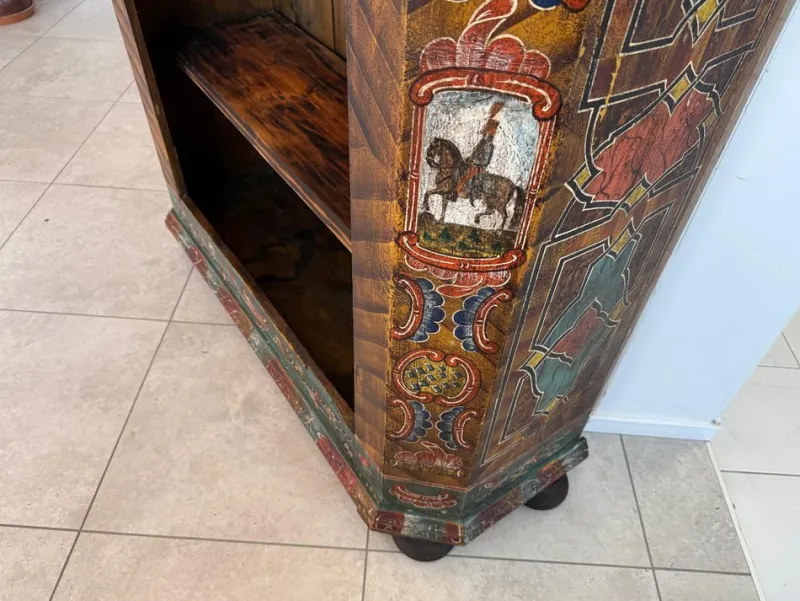 Pamono Hand-Painted Farmers Shelf, Bookcase, Tyrol Farmers Box, Riders Box G2030> Shelves & Wall Units