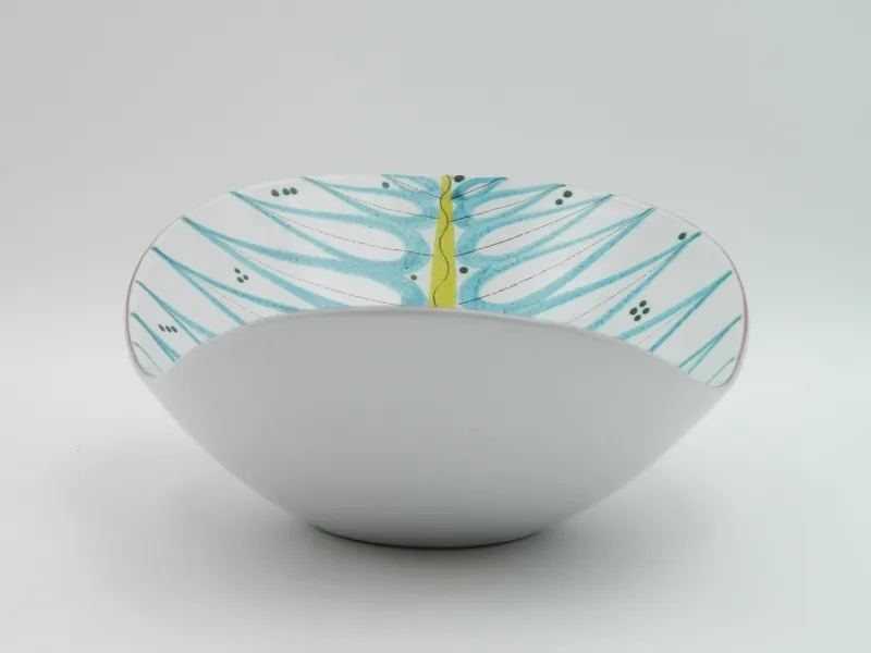 Pamono Hand-Painted Free-Form Faience Bowl by Stig Lindberg for Gustavsberg Sweden, 1960s> Bowls
