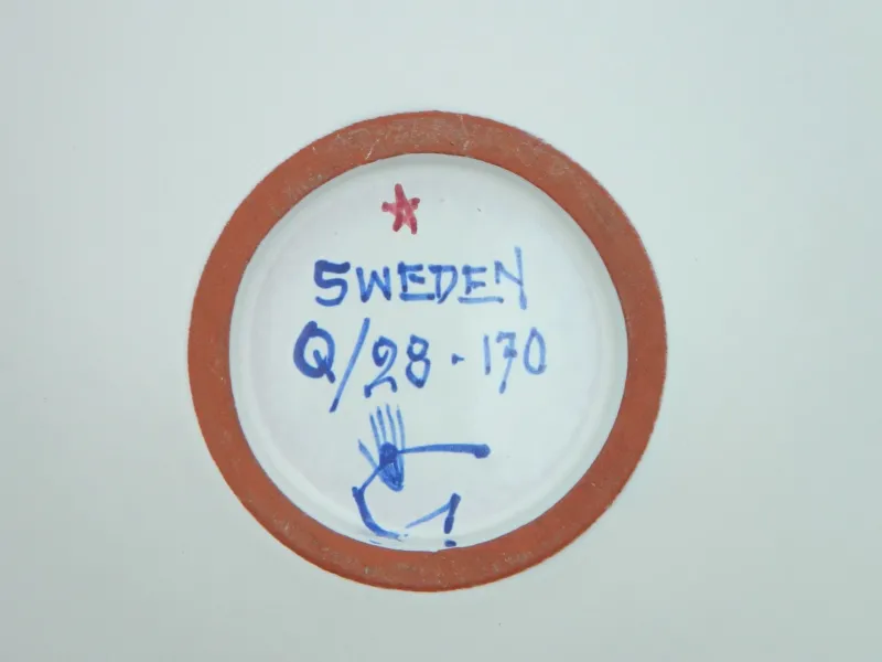 Pamono Hand-Painted Free-Form Faience Bowl by Stig Lindberg for Gustavsberg Sweden, 1960s> Bowls