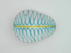 Pamono Hand-Painted Free-Form Faience Bowl by Stig Lindberg for Gustavsberg Sweden, 1960s><noscript><img width=