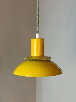 Pamono Hanging Lamp in Yellow Metal by Belid> Ceiling Lights