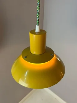 Pamono Hanging Lamp in Yellow Metal by Belid> Ceiling Lights