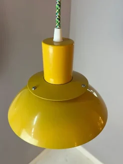 Pamono Hanging Lamp in Yellow Metal by Belid><noscript><img width=