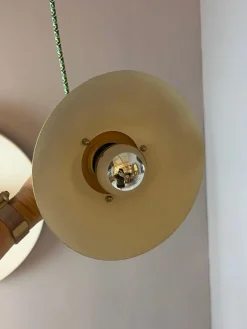 Pamono Hanging Lamp in Yellow Metal by Belid><noscript><img width=