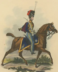 Pamono Hanoverian Guard Hussar Officer Elegance, Print><noscript><img width=