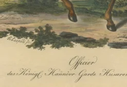 Pamono Hanoverian Guard Hussar Officer Elegance, Print><noscript><img width=