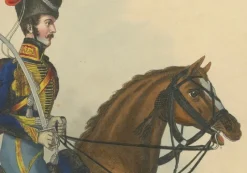 Pamono Hanoverian Guard Hussar Officer Elegance, Print><noscript><img width=