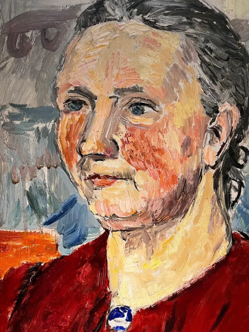 Pamono Hans Berger, Housewife, Oil on Canvas> Painting