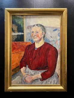 Pamono Hans Berger, Housewife, Oil on Canvas><noscript><img width=