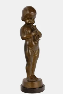 Pamono Hans Harders, Boy Playing the Shawm, 1920s, Bronze><noscript><img width=
