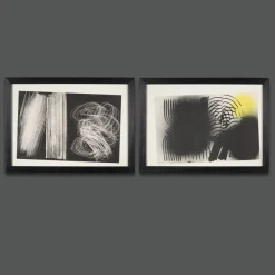 Pamono Hans Hartung, 1971, Crayon & Lithograph, Framed><noscript><img width=