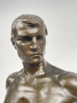 Hot Pamono Hans Muller, Labor Omnia Vincit, 1920s, Bronze & Marble