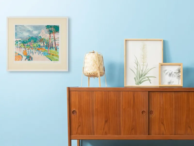 Pamono Harbor Promenade, Color Lithograph> Impressionist