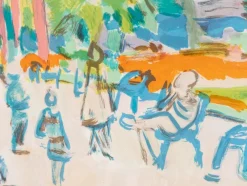 Pamono Harbor Promenade, Color Lithograph><noscript><img width=