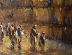 Sale Pamono Harold Rotenberg, Western Wall, 1950s, Oil on Canvas, Framed