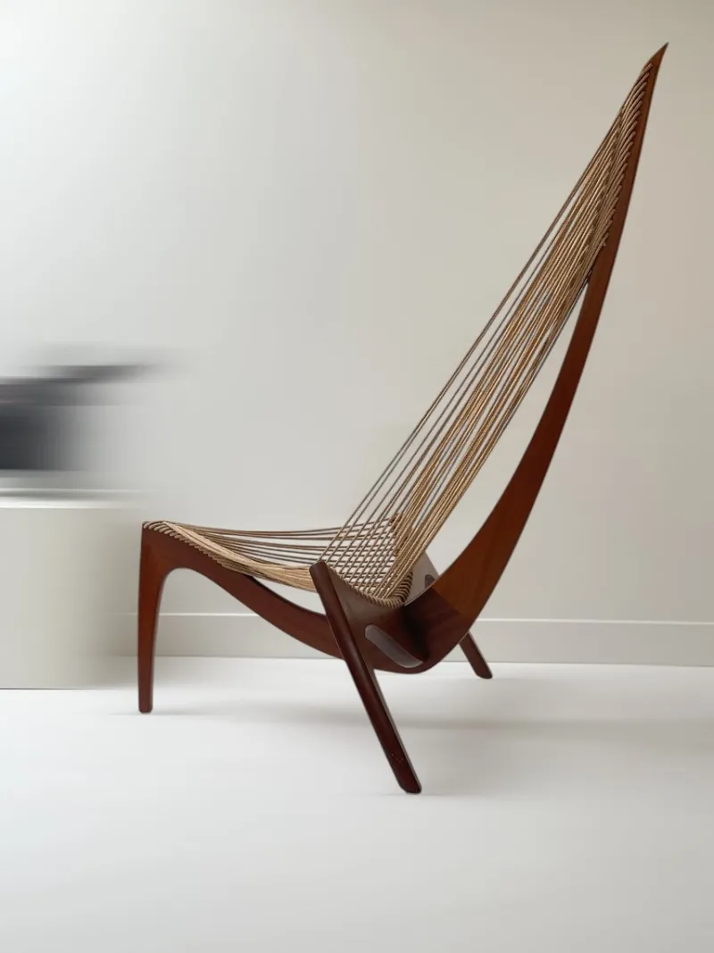 Pamono Harp Chair by Jørgen Høvelskov for Christensen & Larsen, 1970> Lounge Chairs & Armchairs