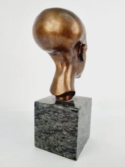 Pamono Head of Nefertiti, 1920s-1940s, Bronze><noscript><img width=