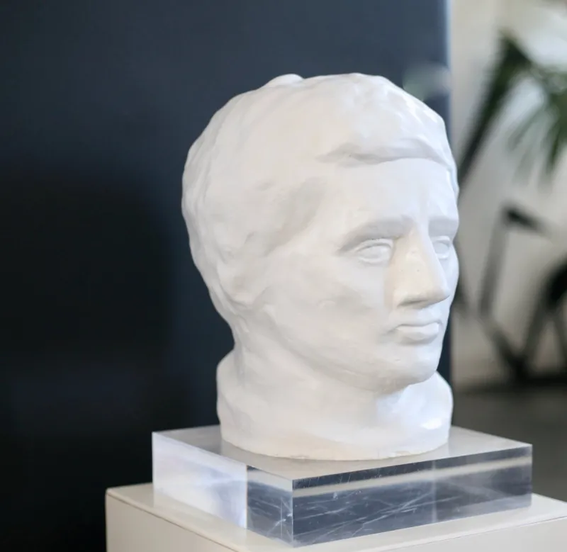 New Pamono Head Sculpture, 1970s, Plaster