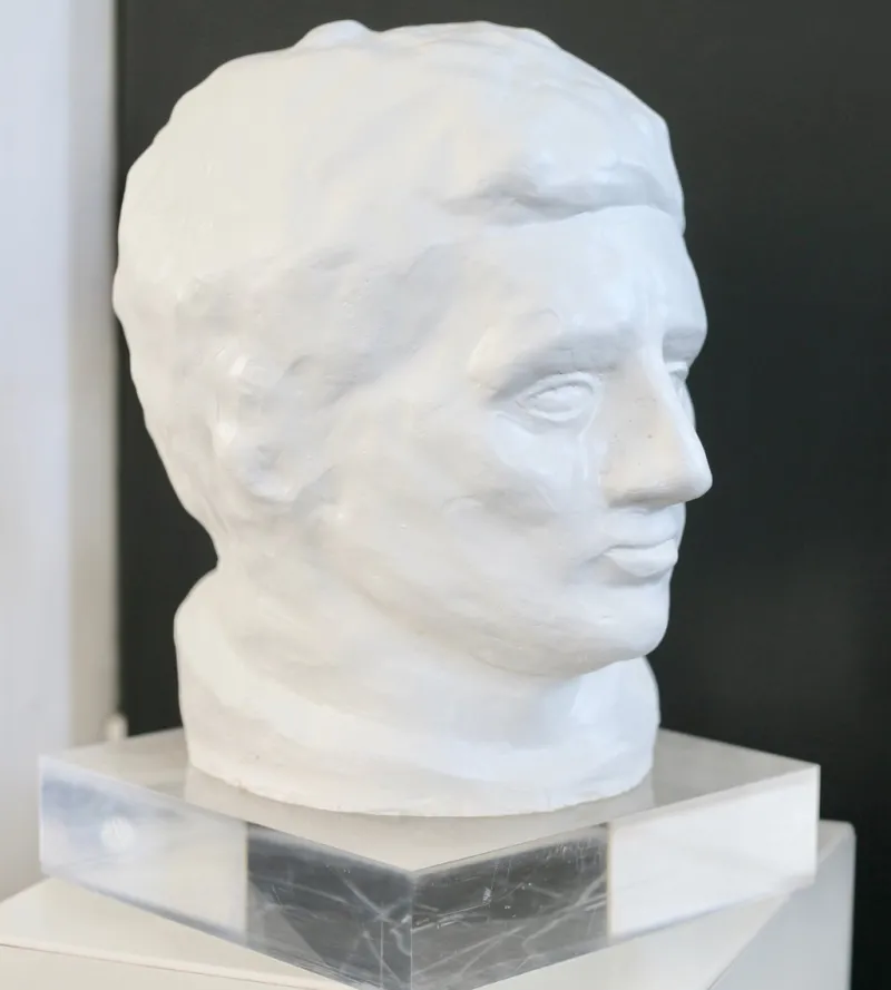 New Pamono Head Sculpture, 1970s, Plaster