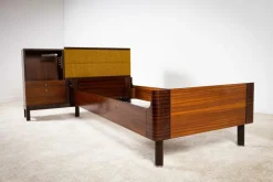 Pamono Headboard with Single Bed from Mim Roma, Italy, 1960s