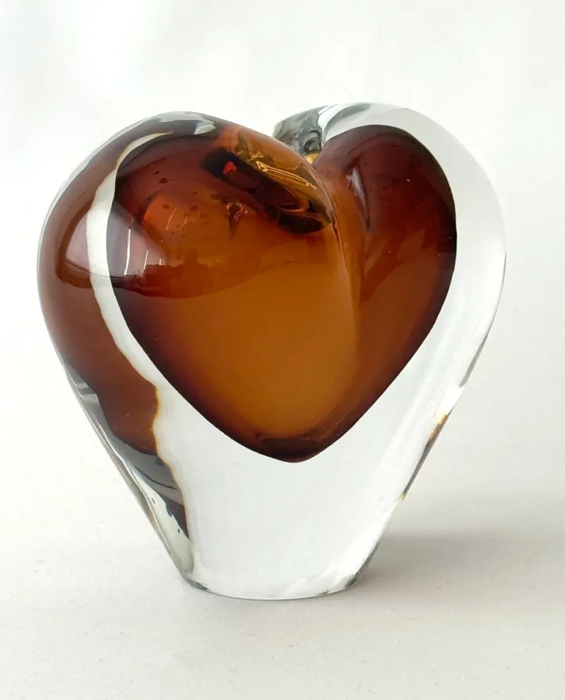 Outlet Pamono Hearts in Violet and Amber Enclosed from JS Studio, Set of 2
