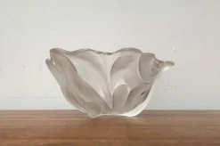 Best Pamono Heavy Vintage German Floral Glass Bowl from Walther Glas, 1970s