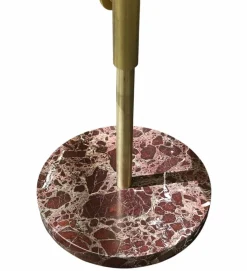 Pamono Height-Adjustable Red Marble and Brass Table, 1990s><noscript><img width=