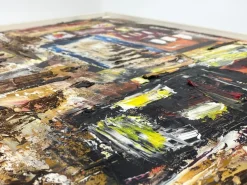 Pamono Helmut Riegel, Abstract Composition, 1990s, Acrylic on Canvas><noscript><img width=