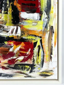Pamono Helmut Riegel, Abstract Composition, 1990s, Acrylic on Canvas><noscript><img width=