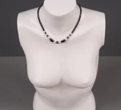 New Pamono Hematite and Quartz Necklace with Vintage Charms, 1980s
