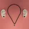 Pamono Hematite Costume Jewelry Necklace with Earrings, 1950s, Set of 3> Necklaces