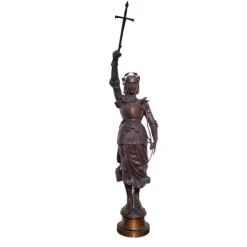 Pamono Henri Daniel Contenot, Joan of Arc, Late 19th-Early 20th Century, Bronze> Sculpture