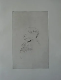 Pamono Henri De Toulouse Lautrec, Portrait of Monsieur X, Original Signed Engraving> Art Nouveau