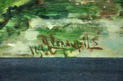 Hot Pamono Henri Joseph Pauwels, Wooded Landscape, 1966, Oil Painting, Framed