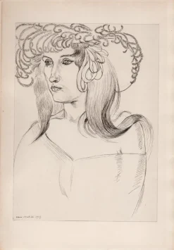 Discount Pamono Henri Matisse, Portrait of a Lady, Original Lithograph, 1920