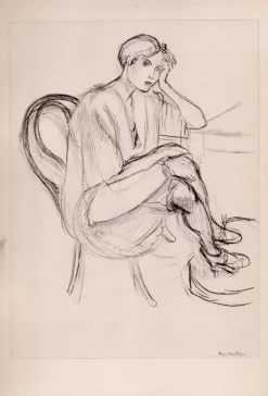 Pamono Henri Matisse, Sitting Girl, Original Lithograph, 1920> Art Deco