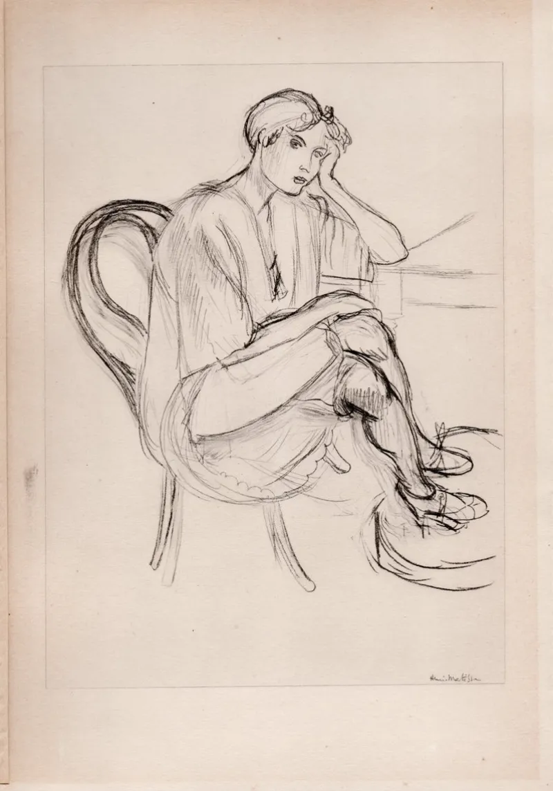 Pamono Henri Matisse, Sitting Girl, Original Lithograph, 1920> Art Deco