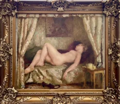 New Pamono Henri Montassier, Impressionist Nude, 1910, Oil on Panel, Framed