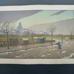 New Pamono Henri Rivière, La Butte Montmartre vue des Fortifications, Lithograph