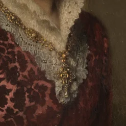Pamono Henricus Johannes Sinkel, Dame mit Fächer, Oil on Canvas> Classical